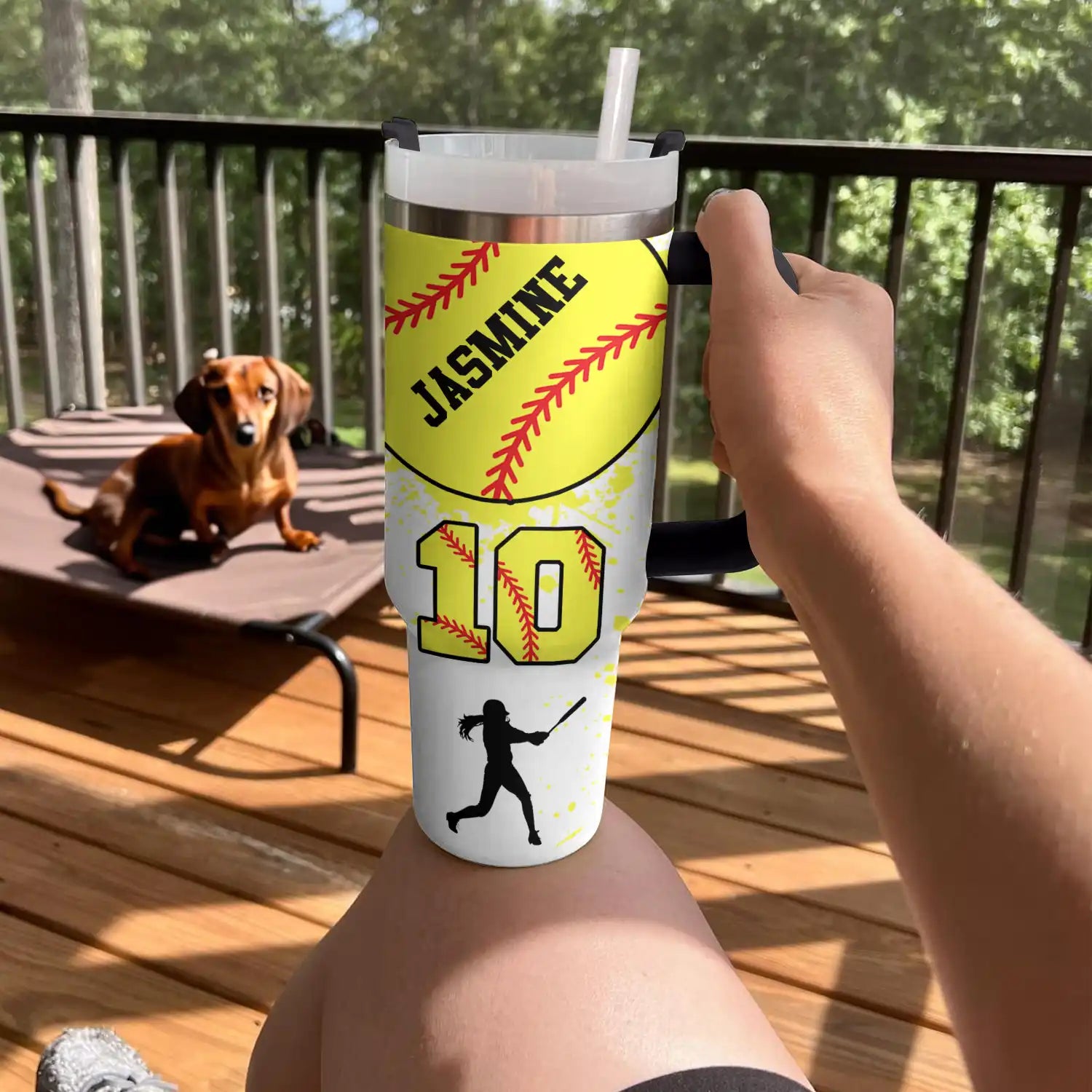 Softball Custom Stanley Cup 40 oz 30 oz Tumbler With Handle