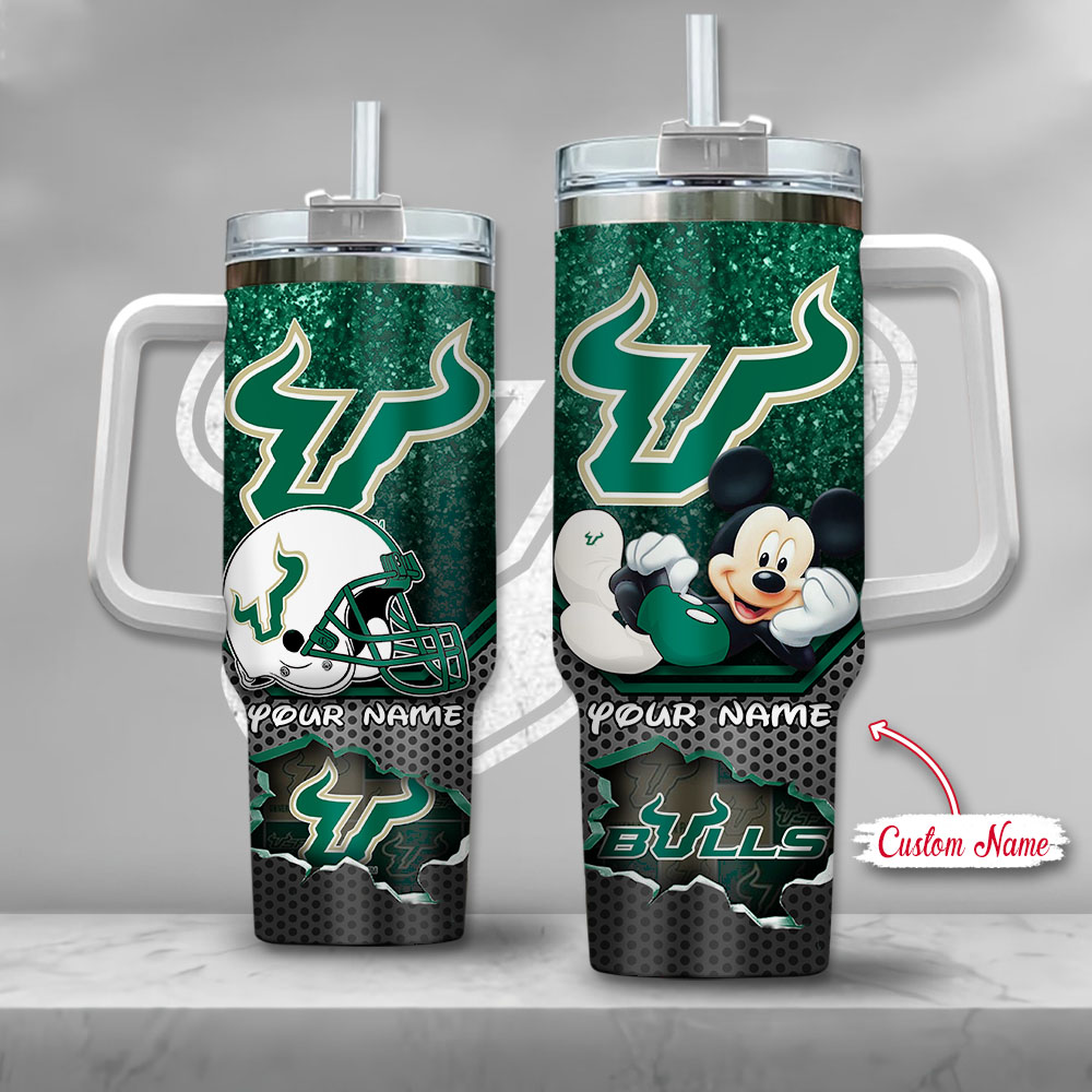 South Florida Bulls NCAA Mickey Mouse Custom Stanley Cup 40 oz 30 oz Tumbler With Handle