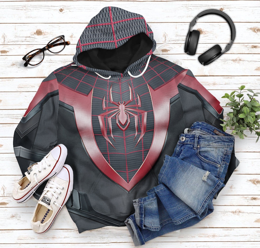 Spiderman Miles Morales Costume Hoodie Sweatshirt T-Shirt Sweatpants Tracksuit - Stormmerch Exclusive
