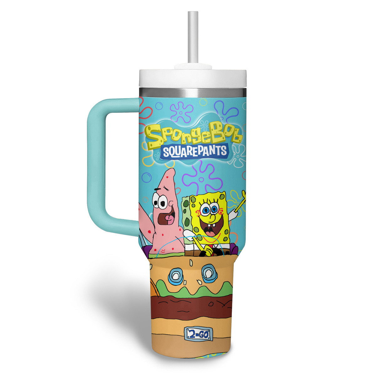 SpongeBob SquarePants Cartoon Custom Stanley Cup 40 oz 30 oz Tumbler With Handle