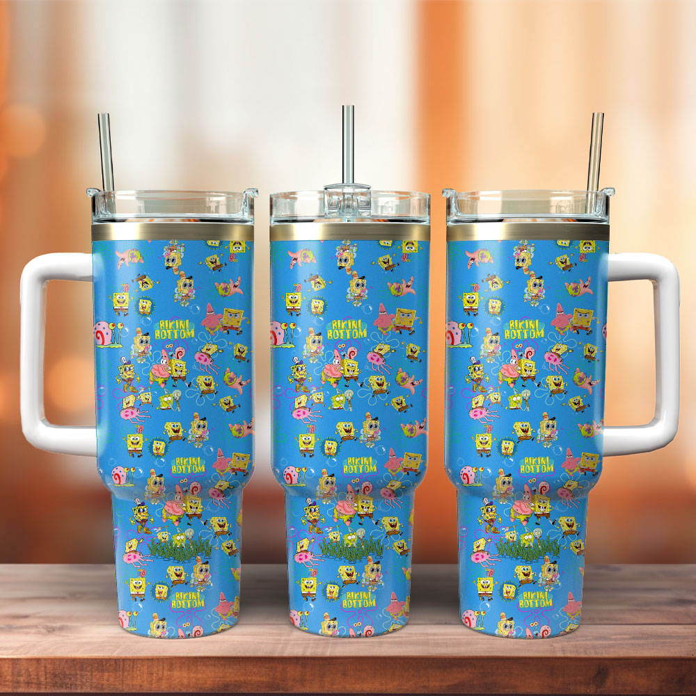 SpongeBob SquarePants TV Series Custom Stanley Cup 40 oz 30 oz Tumbler With Handle