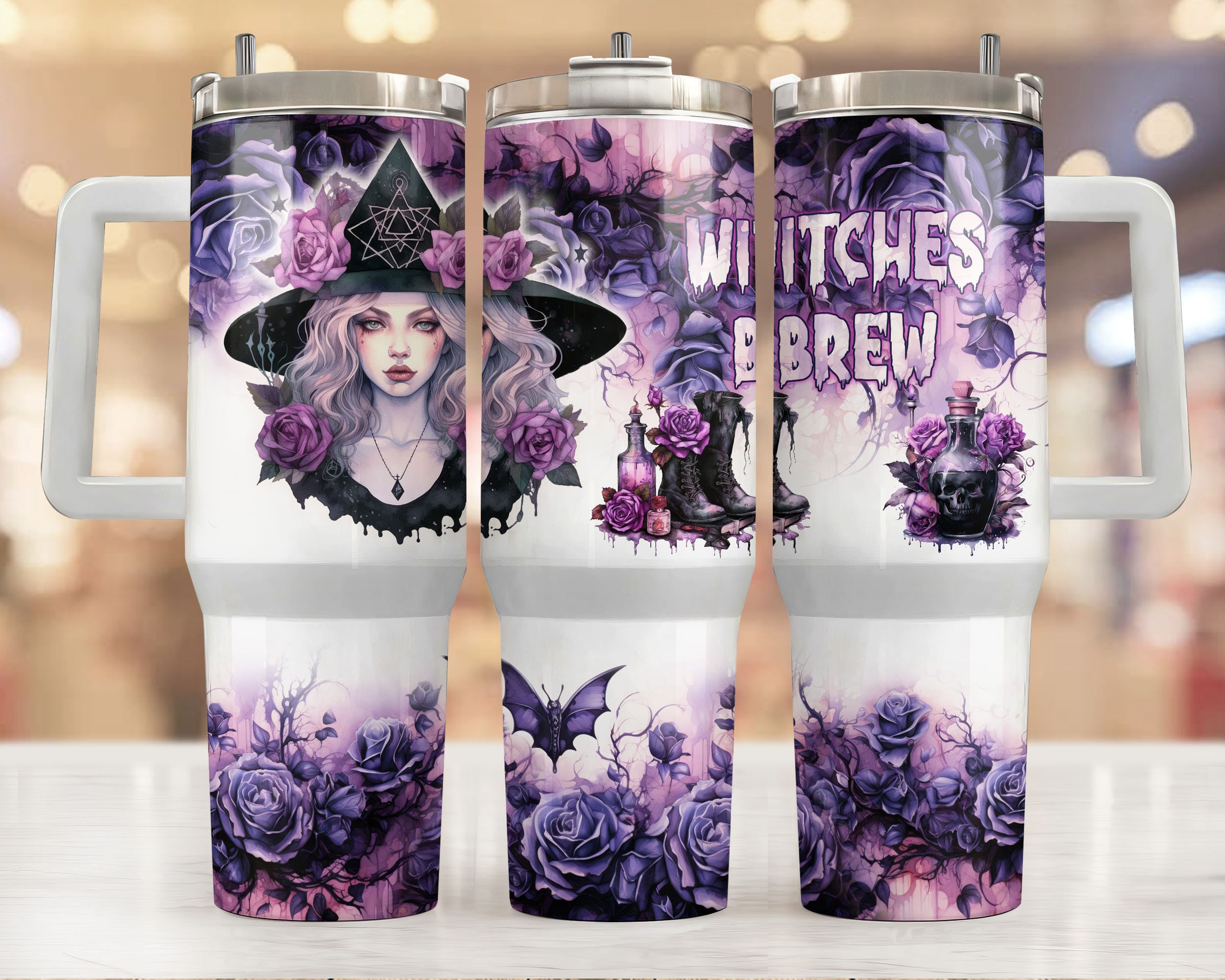 Spooky Witch Custom Stanley Cup 40 oz 30 oz Tumbler With Handle
