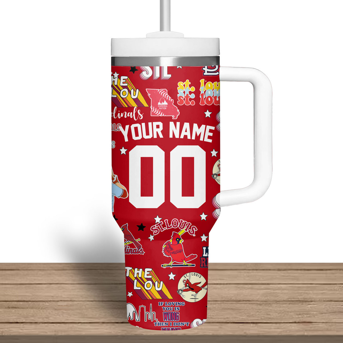 St. Louis Cardinals MLB Custom Stanley Cup 40 oz 30 oz Tumbler With Handle