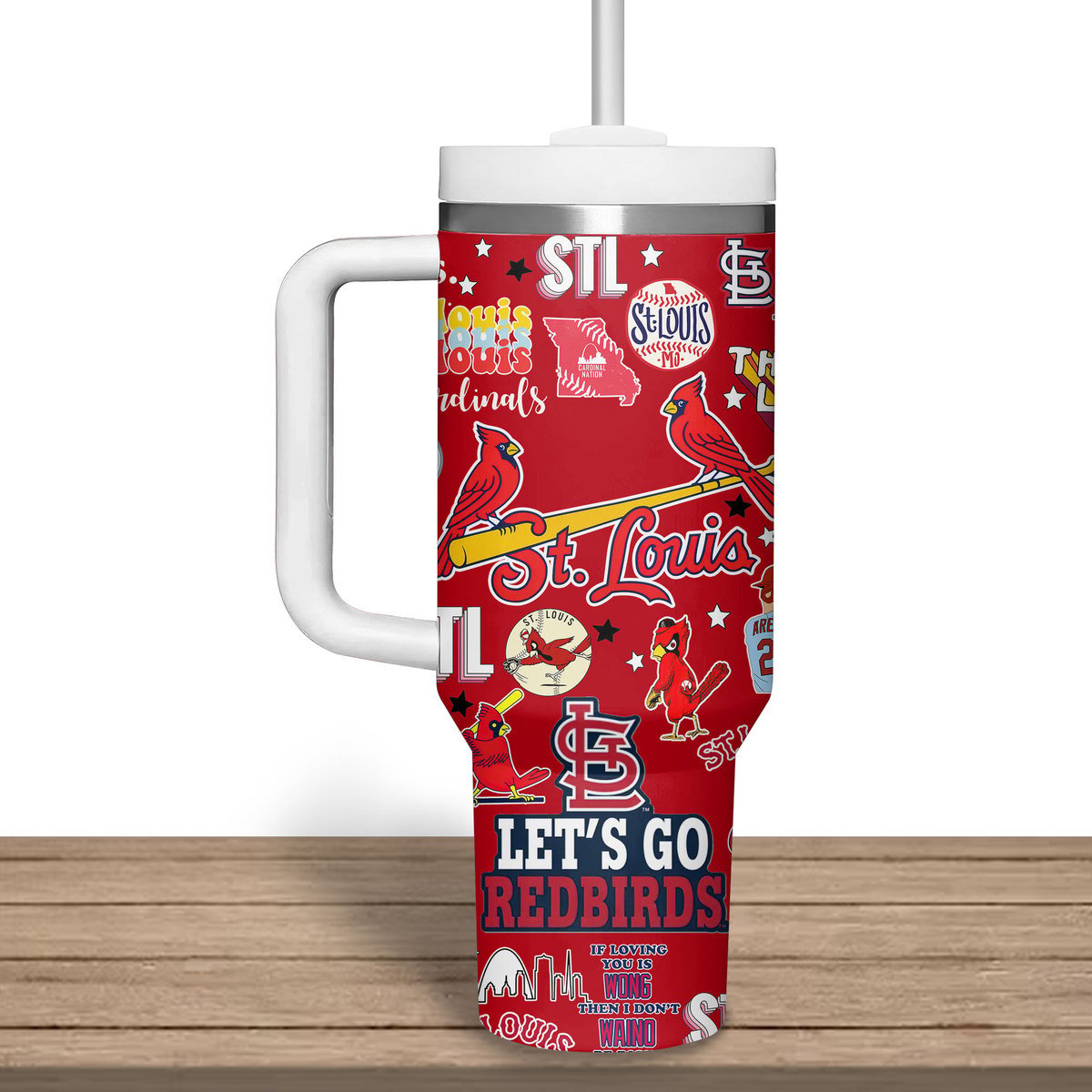St. Louis Cardinals MLB Custom Stanley Cup 40 oz 30 oz Tumbler With Handle