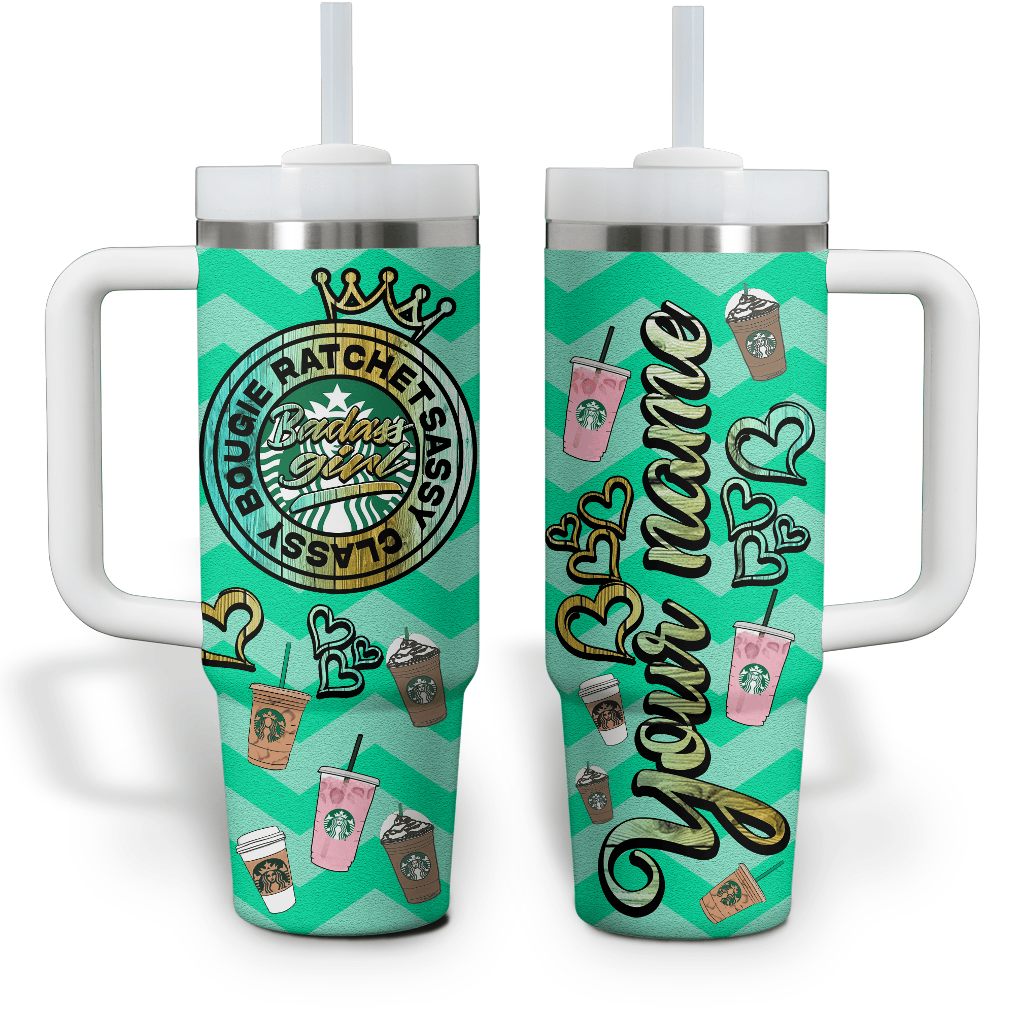 Starbucks Coffee Custom Stanley Cup 40 oz 30 oz Tumbler With Handle