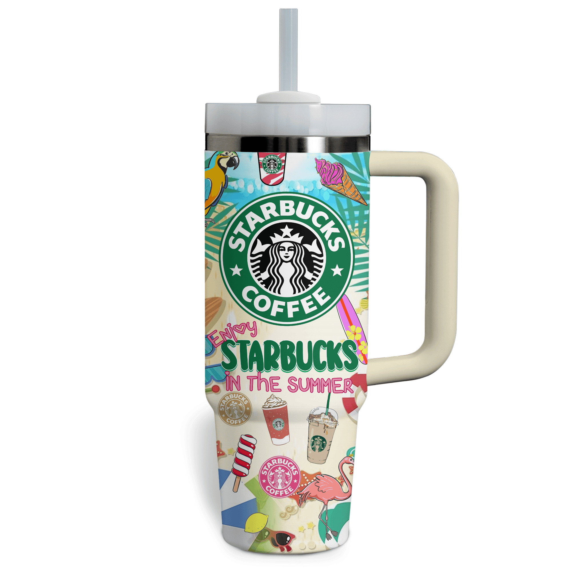 Starbucks Drinks Custom Stanley Cup 40 oz 30 oz Tumbler With Handle