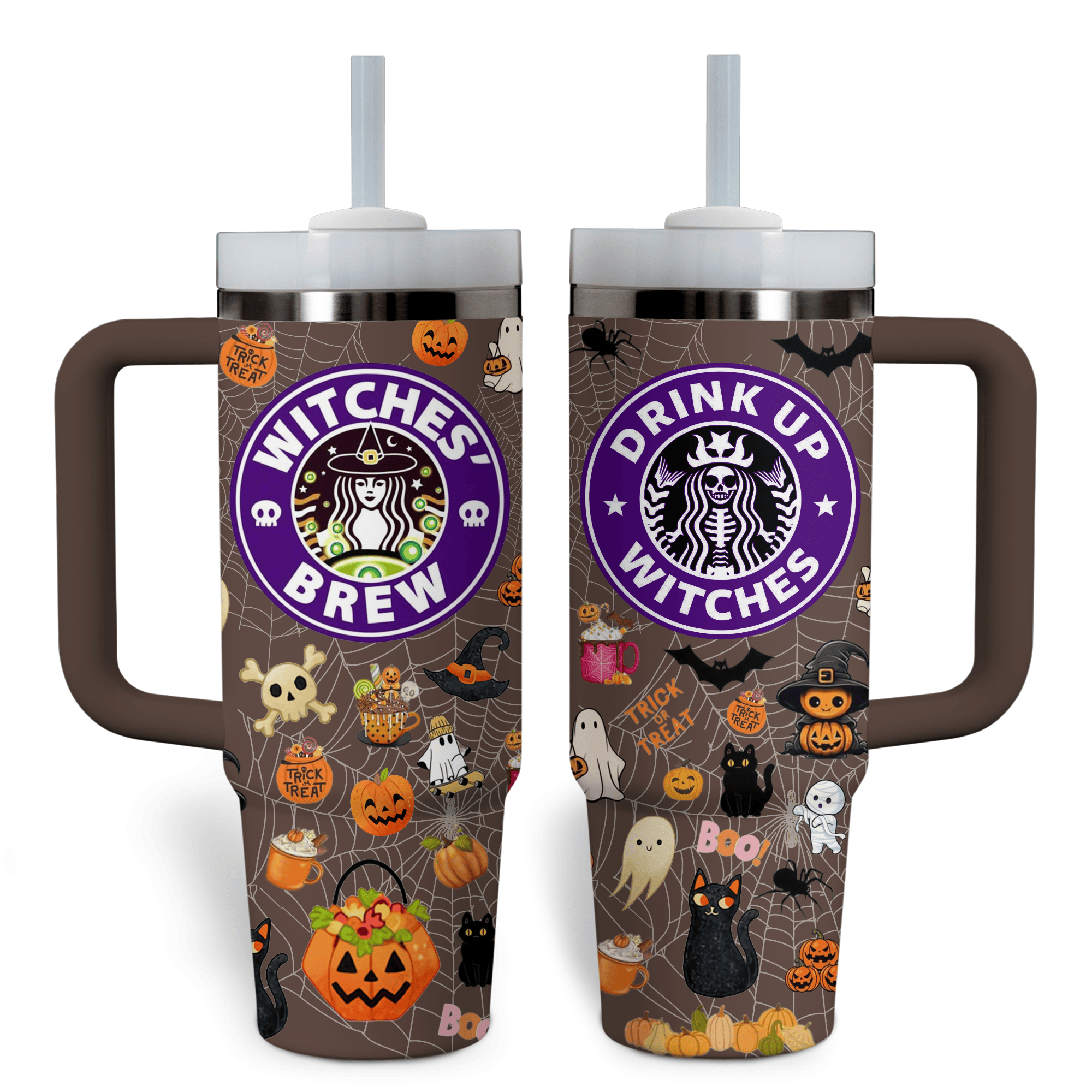 Starbucks Halloween Drinks Custom Stanley Cup 40 oz 30 oz Tumbler With Handle
