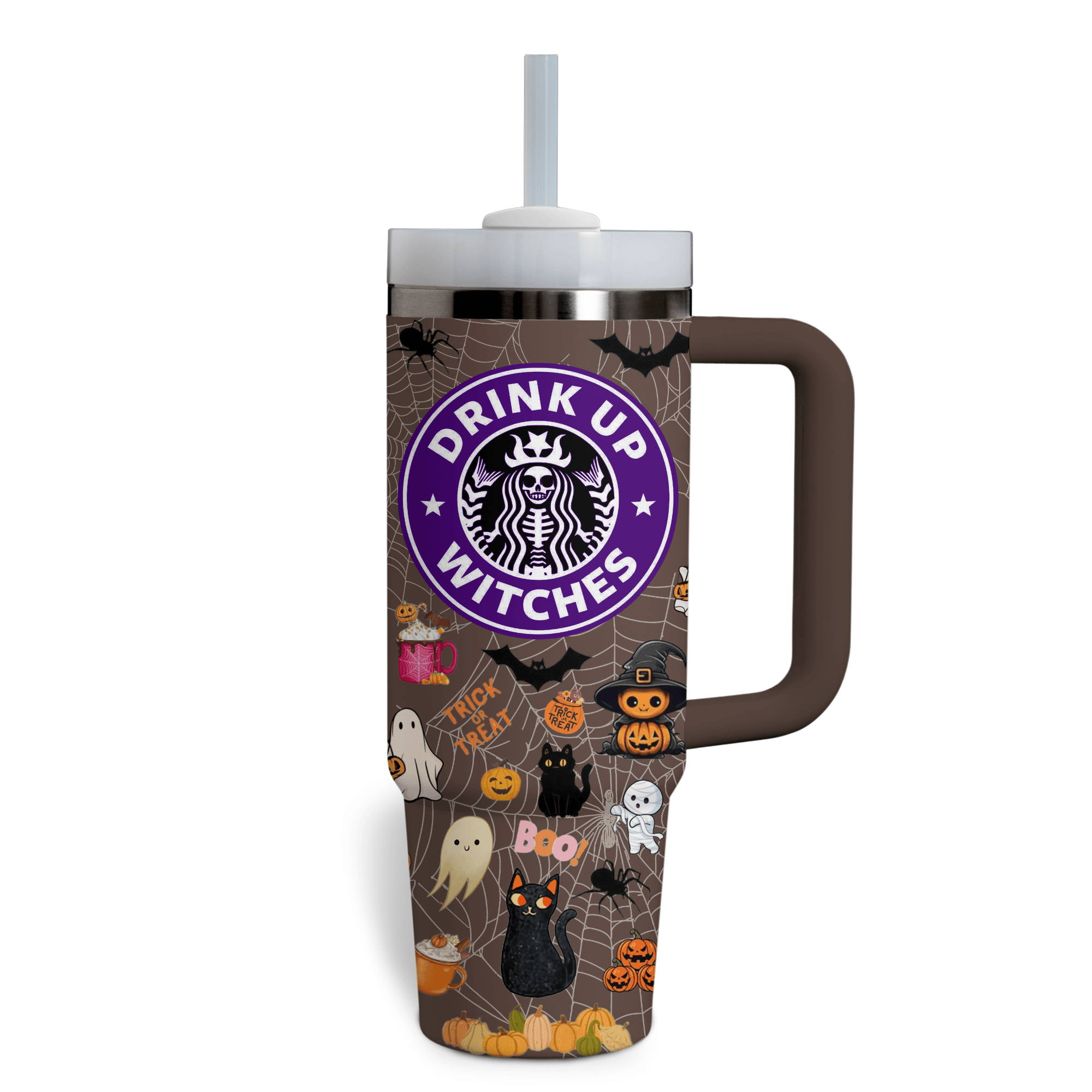 Starbucks Halloween Drinks Custom Stanley Cup 40 oz 30 oz Tumbler With Handle