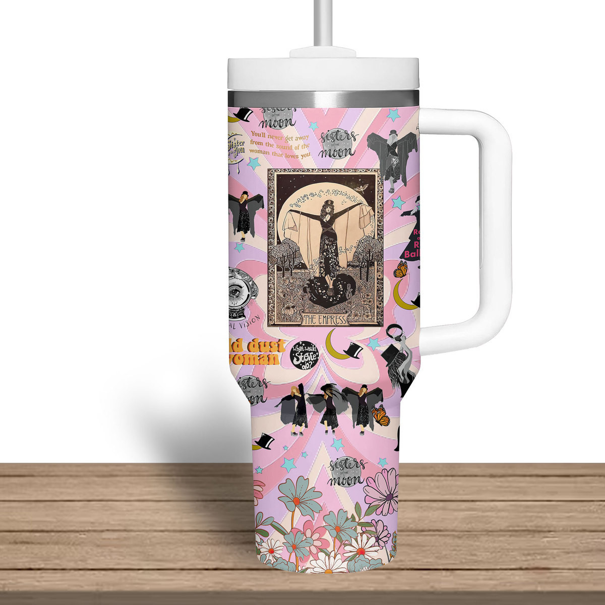 Stevie Nicks Music Custom Stanley Cup 40 oz 30 oz Tumbler With Handle