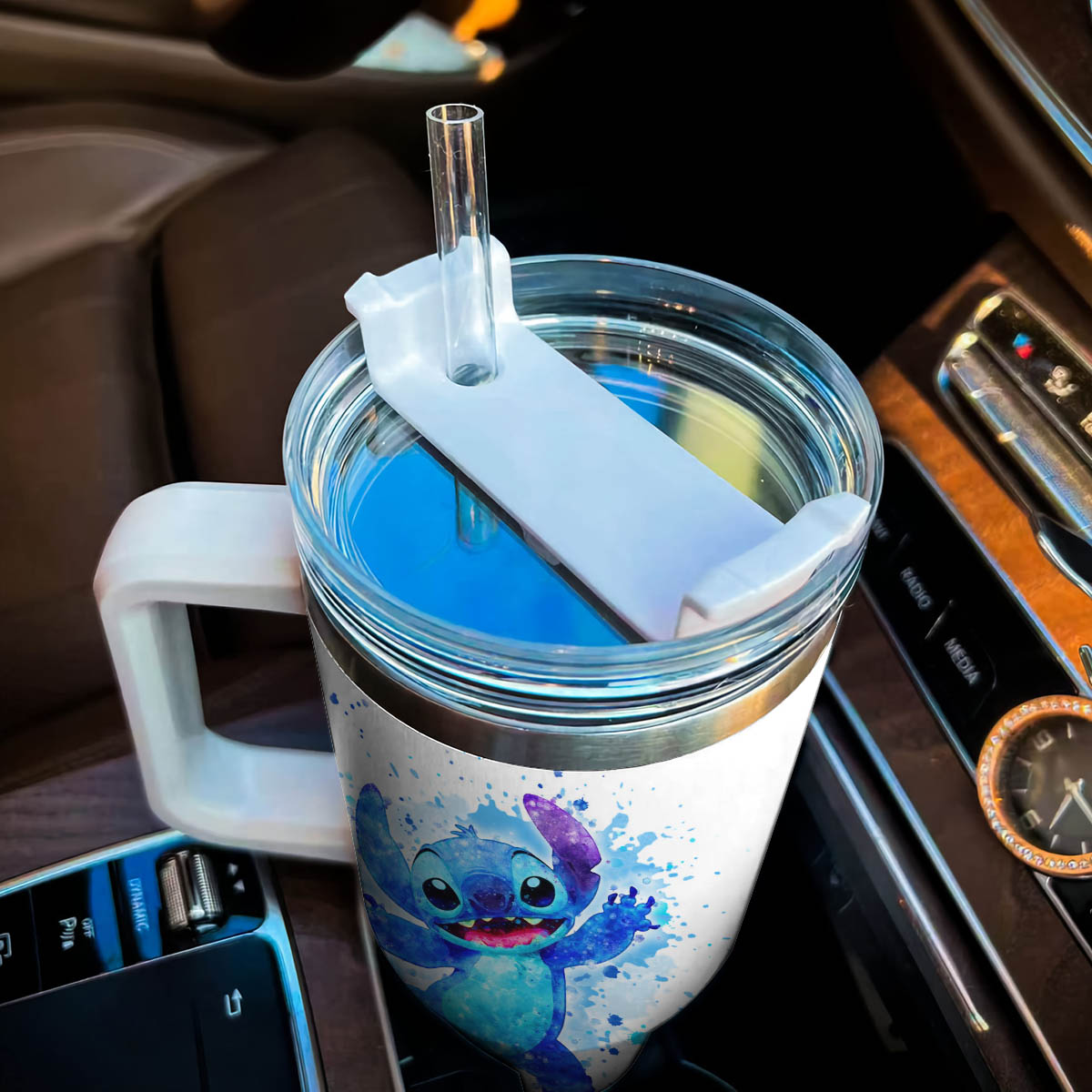 Stitch Cartoon Custom Stanley Cup 40 oz 30 oz Tumbler With Handle