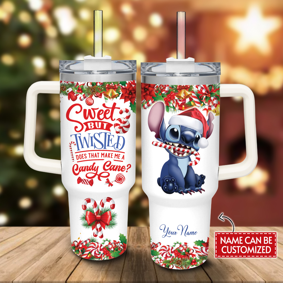 Stitch Cartoon Custom Stanley Cup 40 oz 30 oz Tumbler With Handle