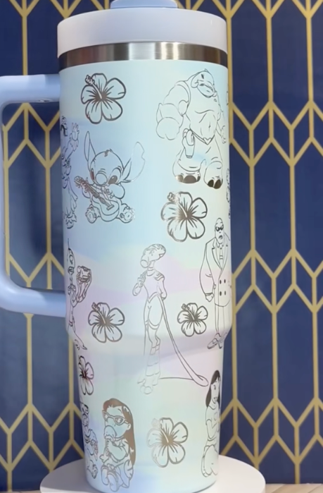 Stitch Cartoon Custom Stanley Cup 40 oz 30 oz Tumbler With Handle