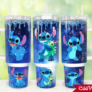 Stitch Cartoon Custom Stanley Cup 40 oz 30 oz Tumbler With Handle