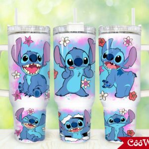 Stitch Cartoon Custom Stanley Cup 40 oz 30 oz Tumbler With Handle