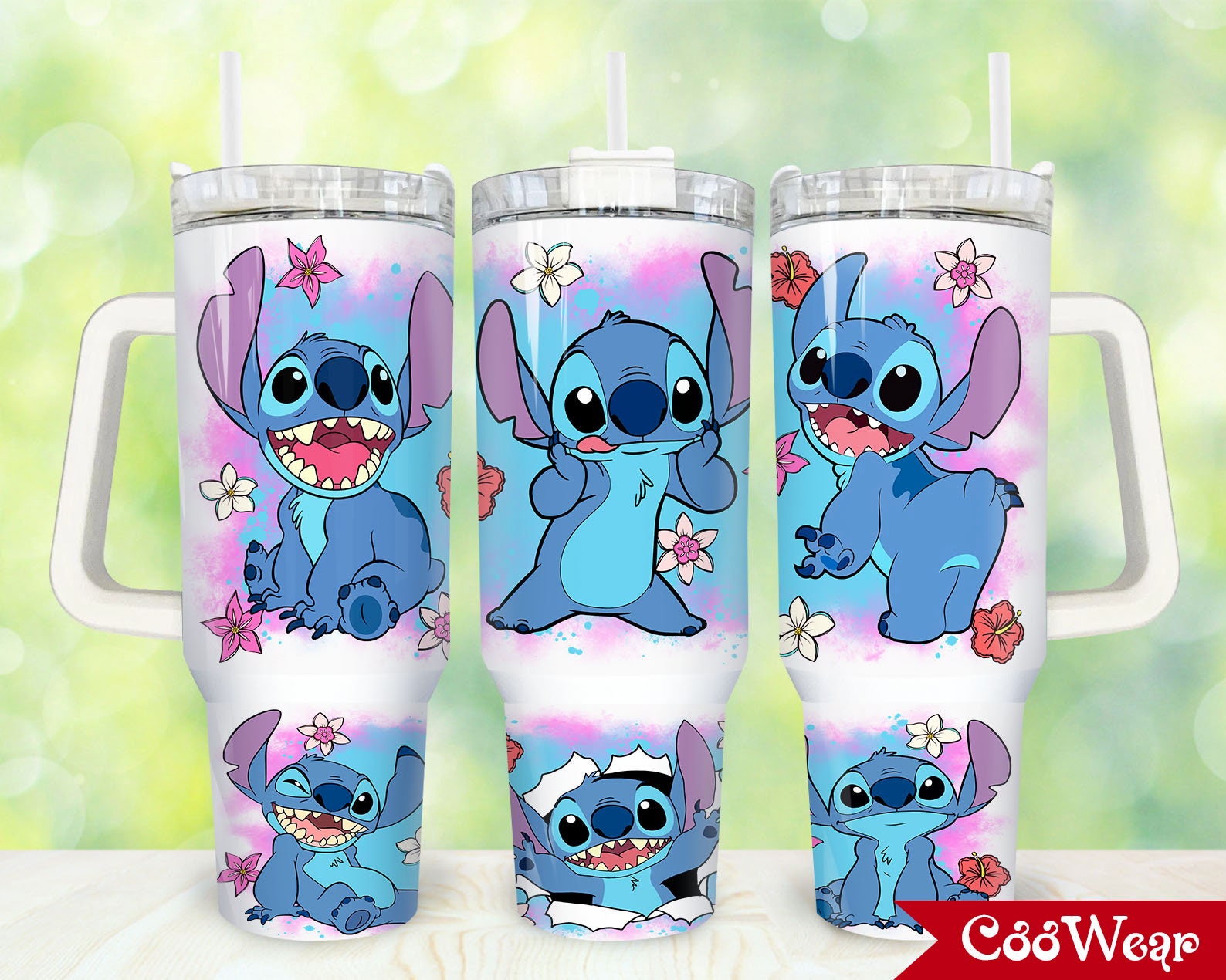 Stitch Cartoon Custom Stanley Cup 40 oz 30 oz Tumbler With Handle