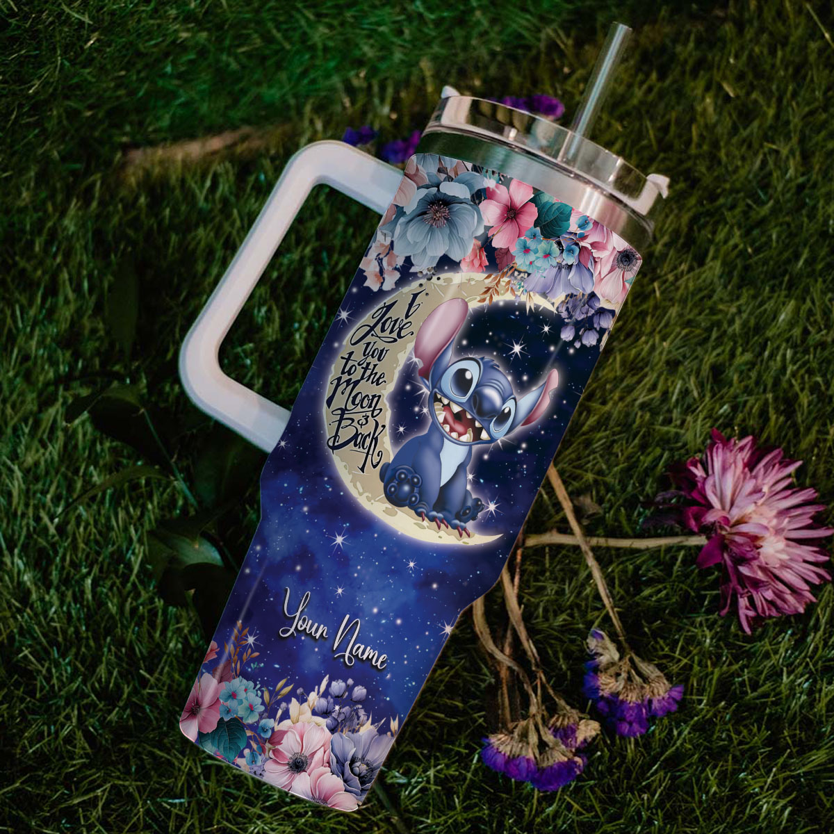 Stitch Cartoon Custom Stanley Cup 40 oz 30 oz Tumbler With Handle