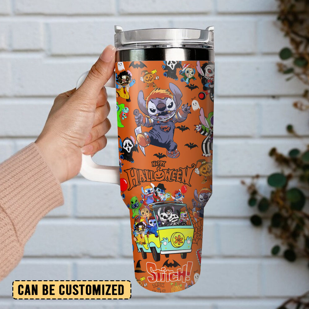 Stitch Cartoon Custom Stanley Cup 40 oz 30 oz Tumbler With Handle