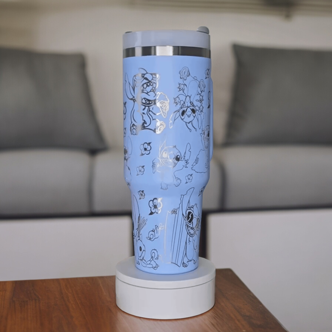 Stitch Cartoon Custom Stanley Cup 40 oz 30 oz Tumbler With Handle