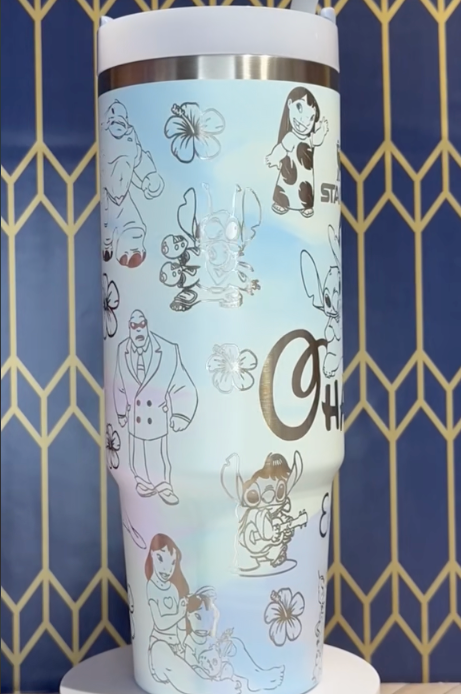 Stitch Cartoon Custom Stanley Cup 40 oz 30 oz Tumbler With Handle