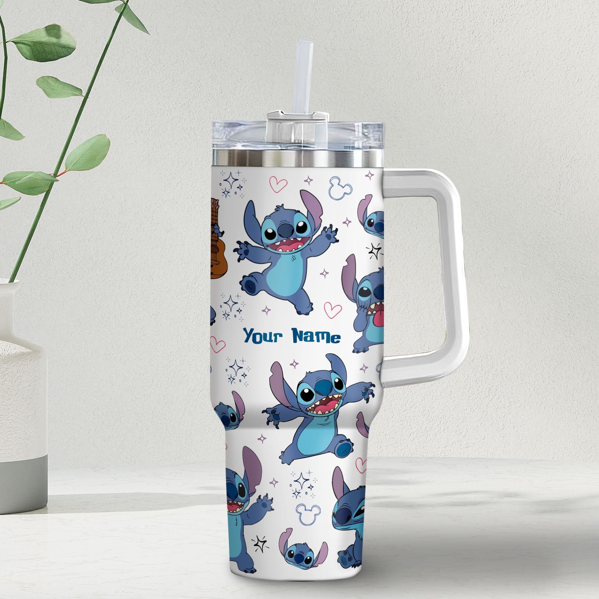 Stitch Disney Cartoon Custom Stanley Cup 40 oz 30 oz Tumbler With Handle