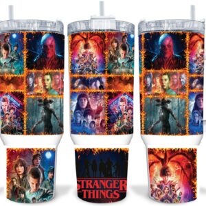 Stranger Things TV Series Custom Stanley Cup 40 oz 30 oz Tumbler With Handle