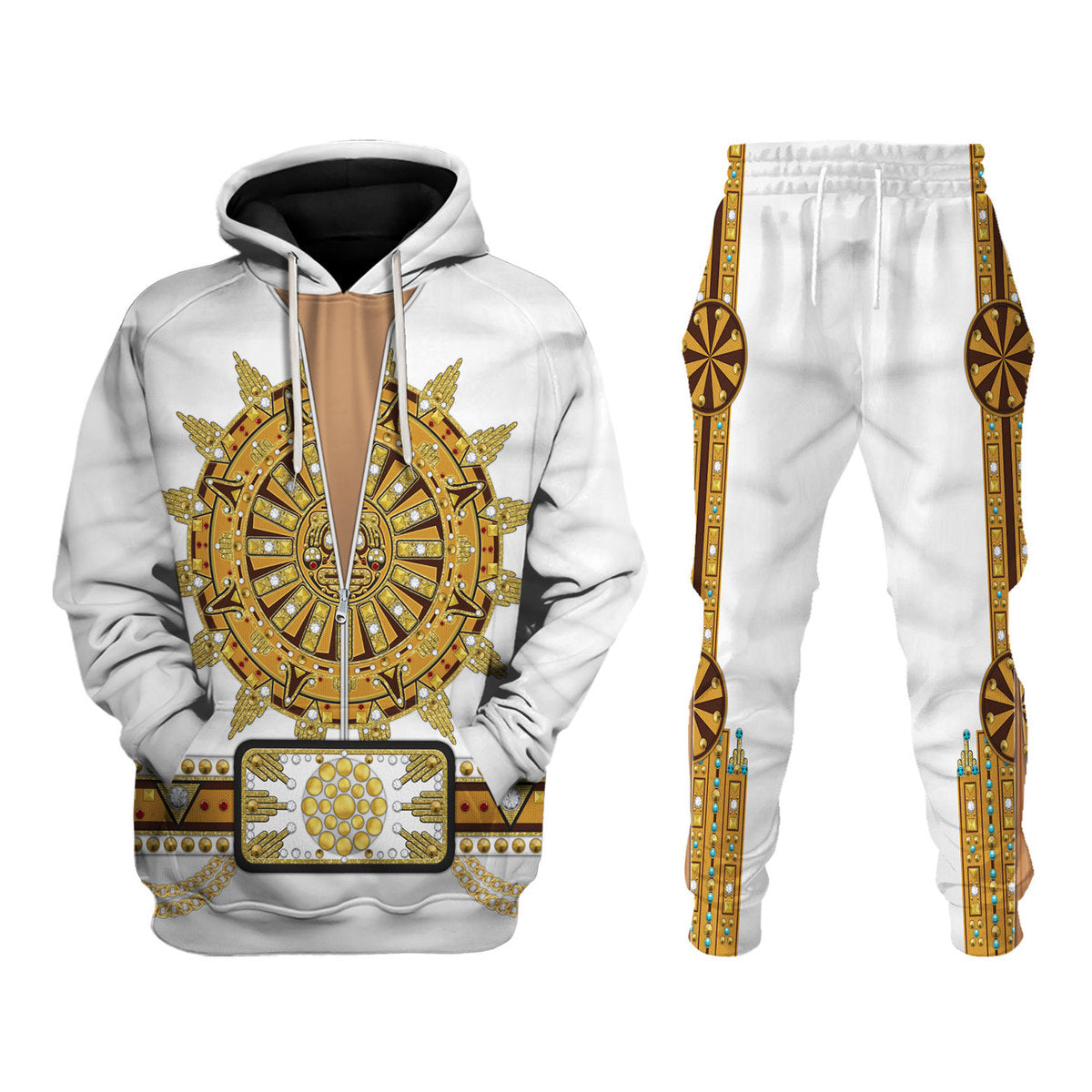 Sun Dial Elvis Sweat Suit Costume Hoodie Sweatshirt T-Shirt Sweatpants - Stormmerch Exclusive