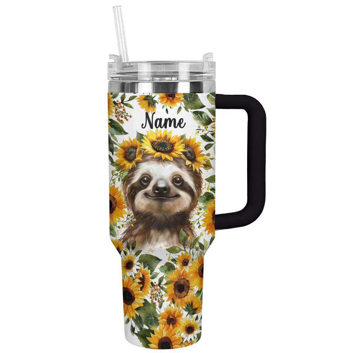 Sunshine Sloth Custom Stanley Cup 40 oz 30 oz Tumbler With Handle
