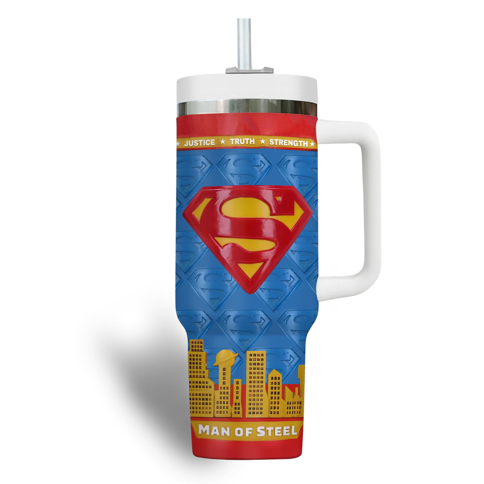 Superman Movies Custom Stanley Cup 40 oz 30 oz Tumbler With Handle