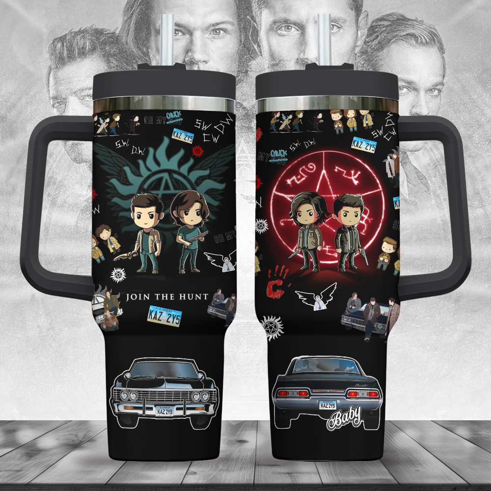 Supernatural TV Series Custom Stanley Cup 40 oz 30 oz Tumbler With Handle
