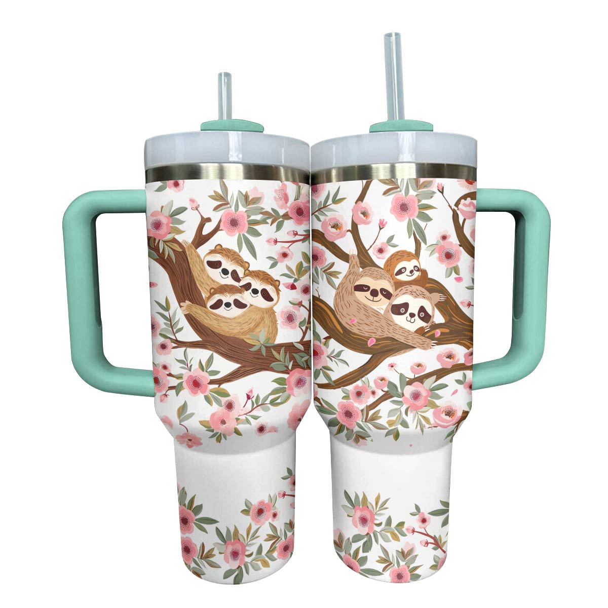 Sweet Love Sloth Custom Stanley Cup 40 oz 30 oz Tumbler With Handle