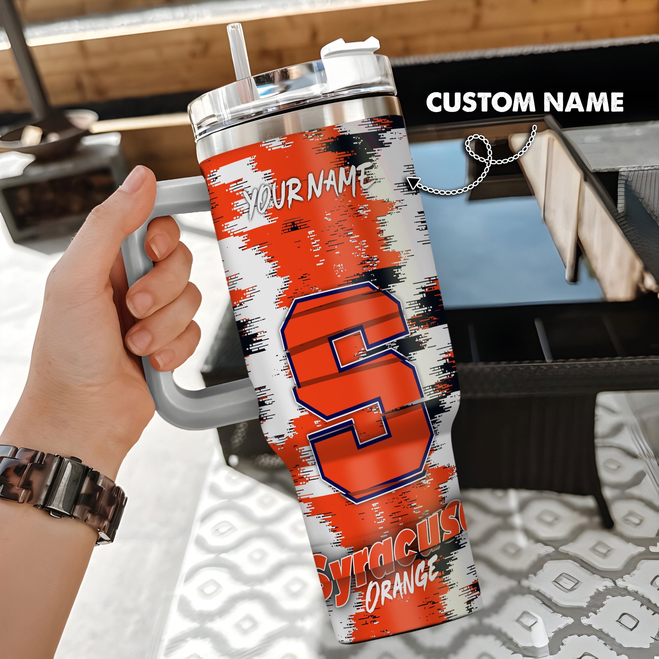 Syracuse Orange NCAA Custom Stanley Cup 40 oz 30 oz Tumbler With Handle