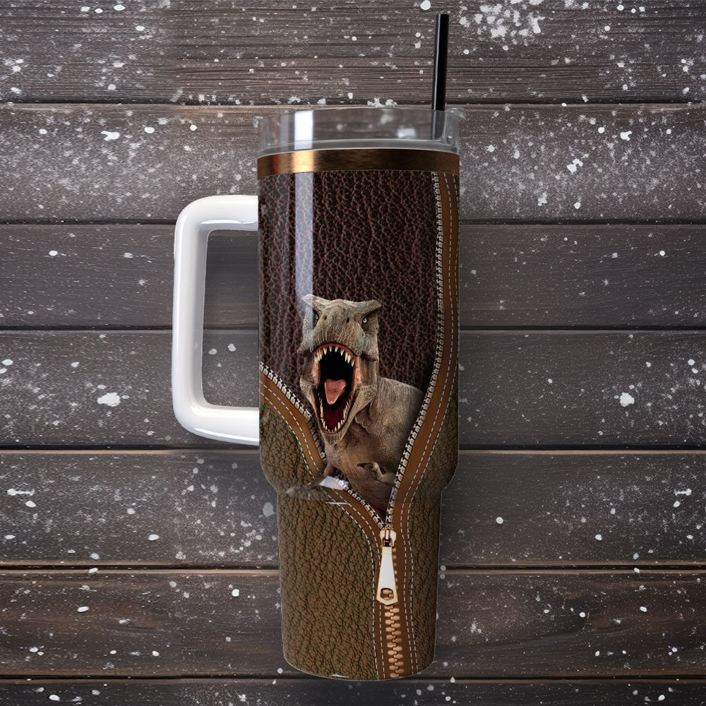 T-rex Dinosaur Custom Stanley Cup 40 oz 30 oz Tumbler With Handle
