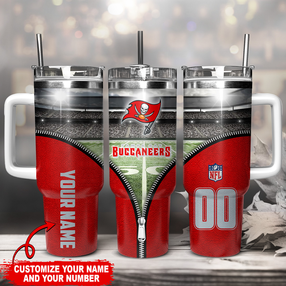 Tampa Bay Buccaneers NFL Custom Stanley Cup 40 oz 30 oz Tumbler With Handle