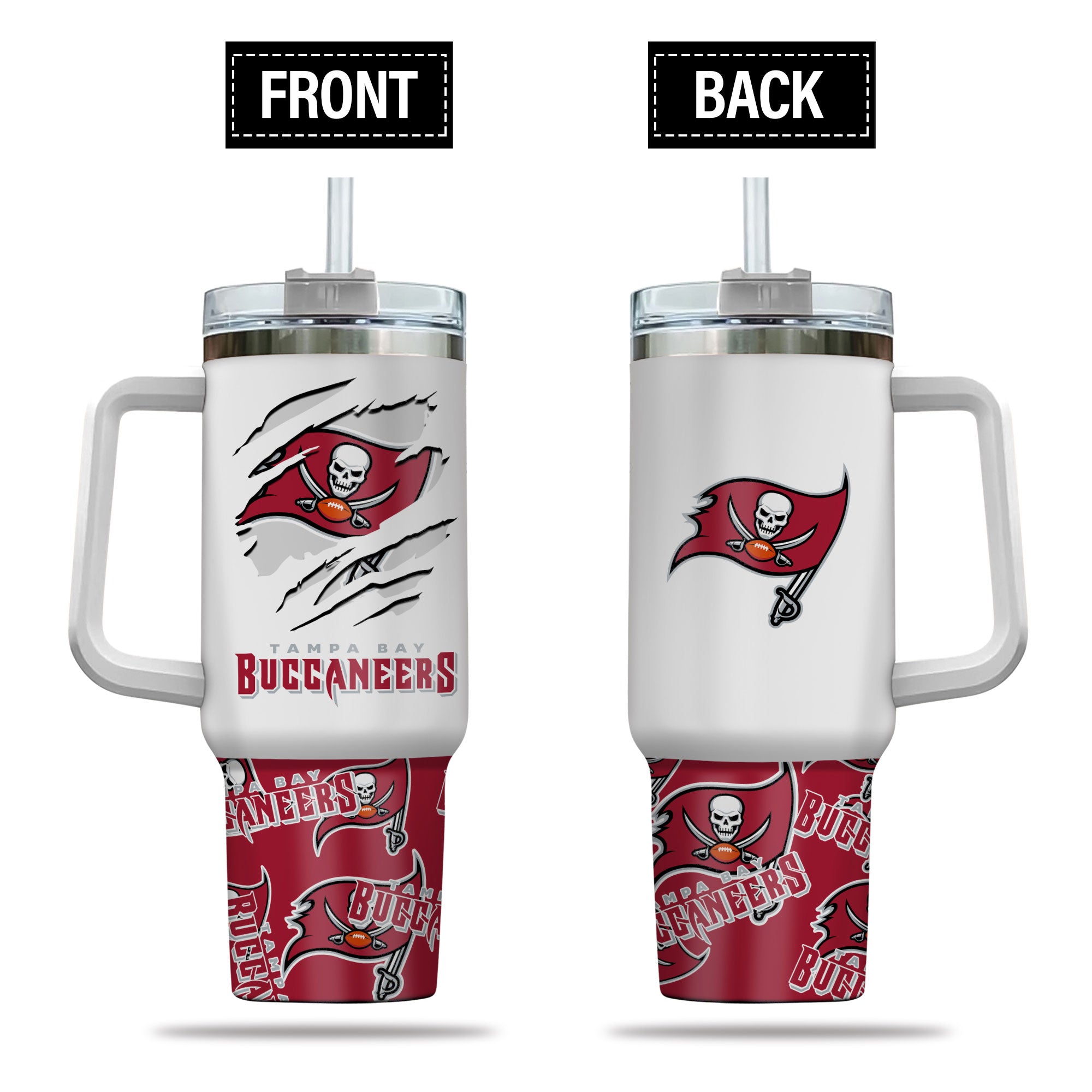 Tampa Bay Buccaneers NFL Custom Stanley Cup 40 oz 30 oz Tumbler With Handle