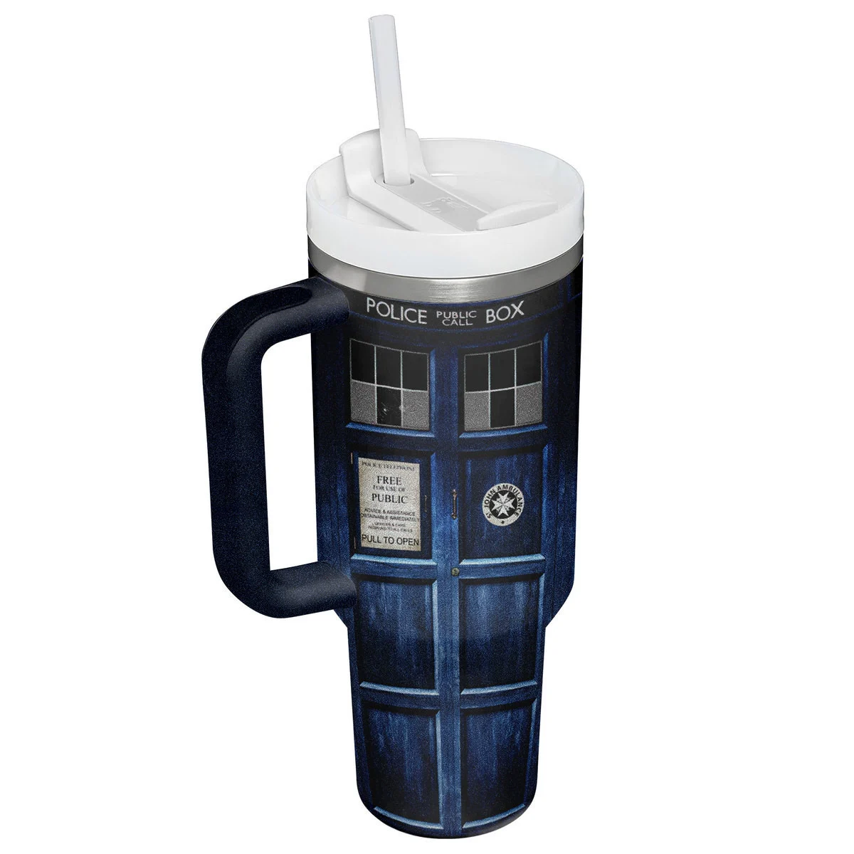 Tardis Doctor Who Custom Stanley Cup 40 oz 30 oz Tumbler With Handle
