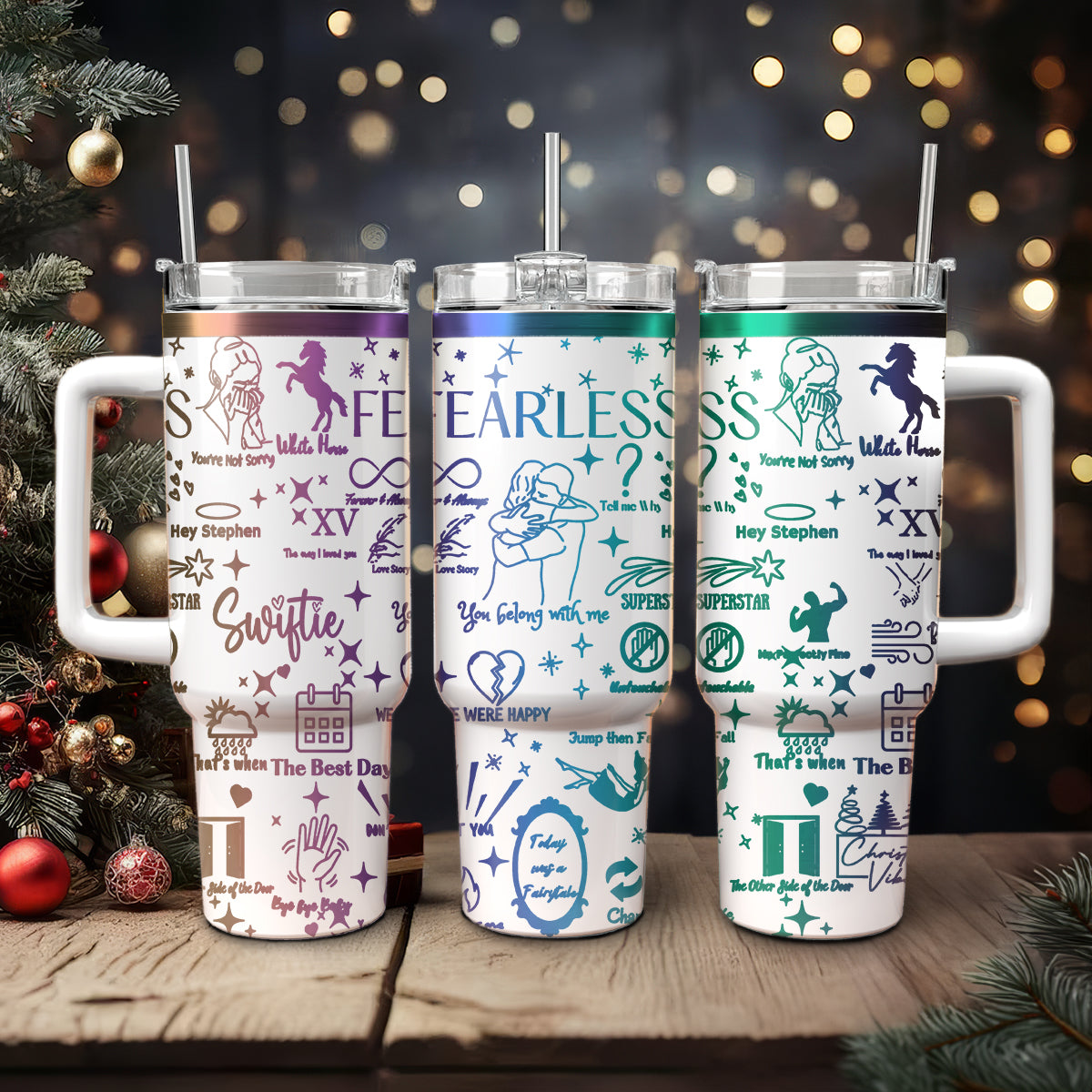Taylor Swift Music Christmas Custom Stanley Cup 40 oz 30 oz Tumbler With Handle