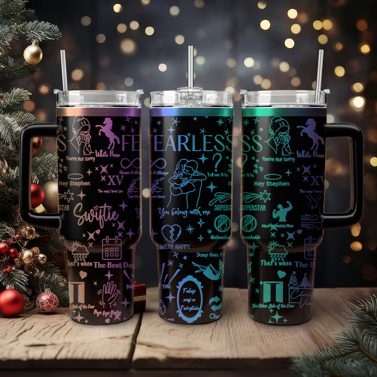 Taylor Swift Music Christmas Custom Stanley Cup 40 oz 30 oz Tumbler With Handle
