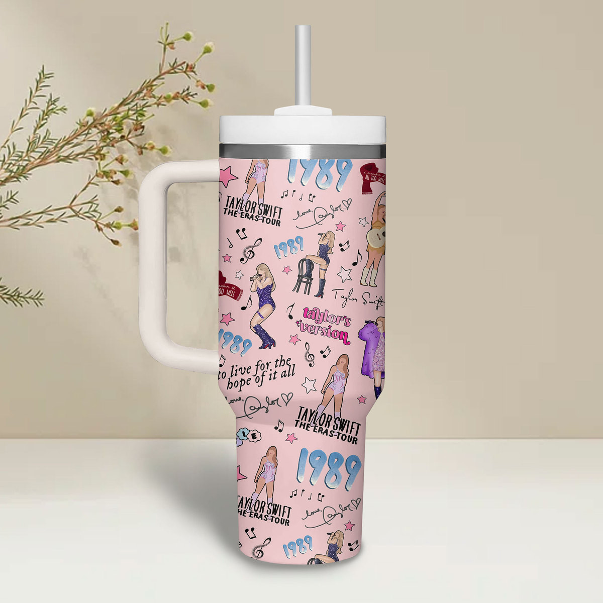 Taylor Swift Music Custom Stanley Cup 40 oz 30 oz Tumbler With Handle