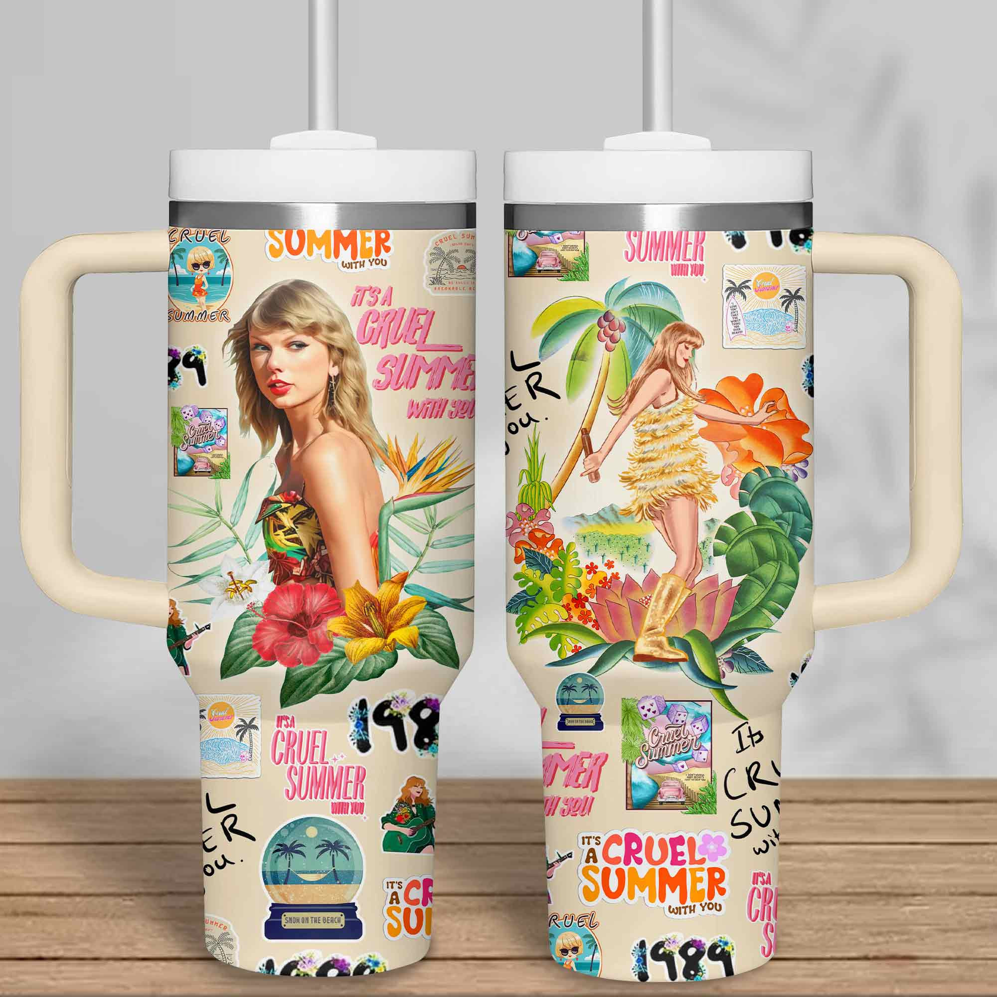 Taylor Swift Music Custom Stanley Cup 40 oz 30 oz Tumbler With Handle