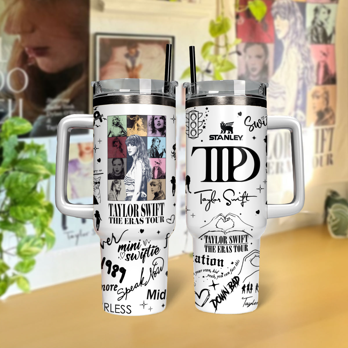 Taylor Swift Music Custom Stanley Cup 40 oz 30 oz Tumbler With Handle