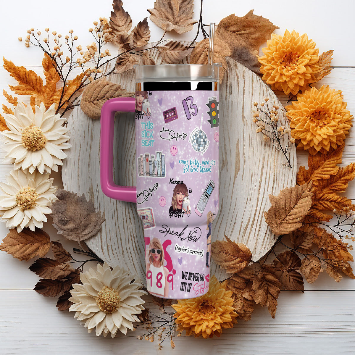 Taylor Swift Music Custom Stanley Cup 40 oz 30 oz Tumbler With Handle