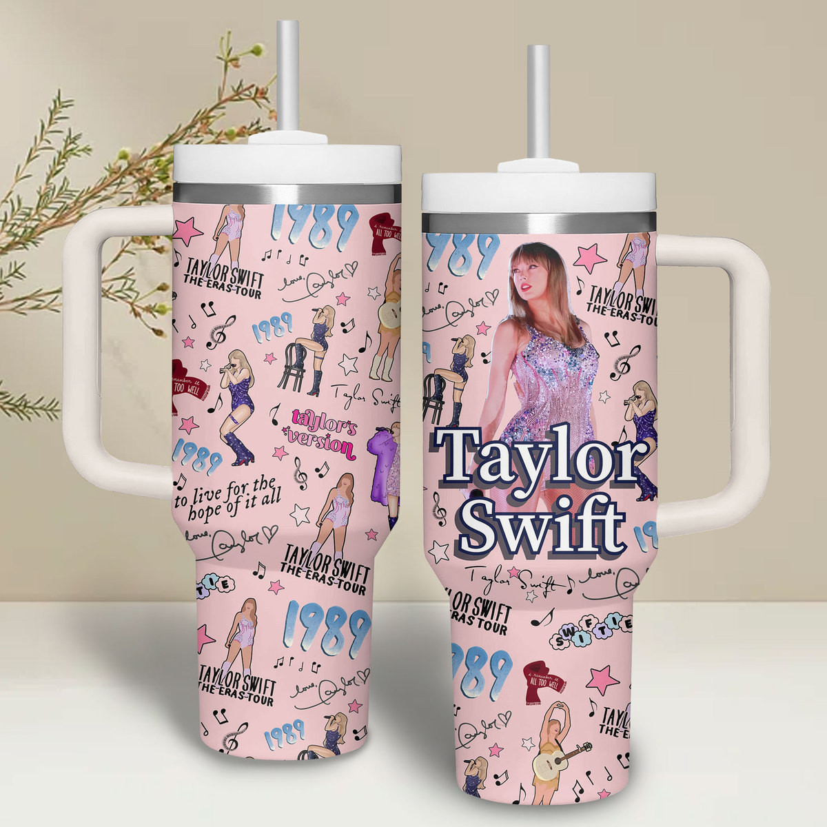 Taylor Swift Music Custom Stanley Cup 40 oz 30 oz Tumbler With Handle