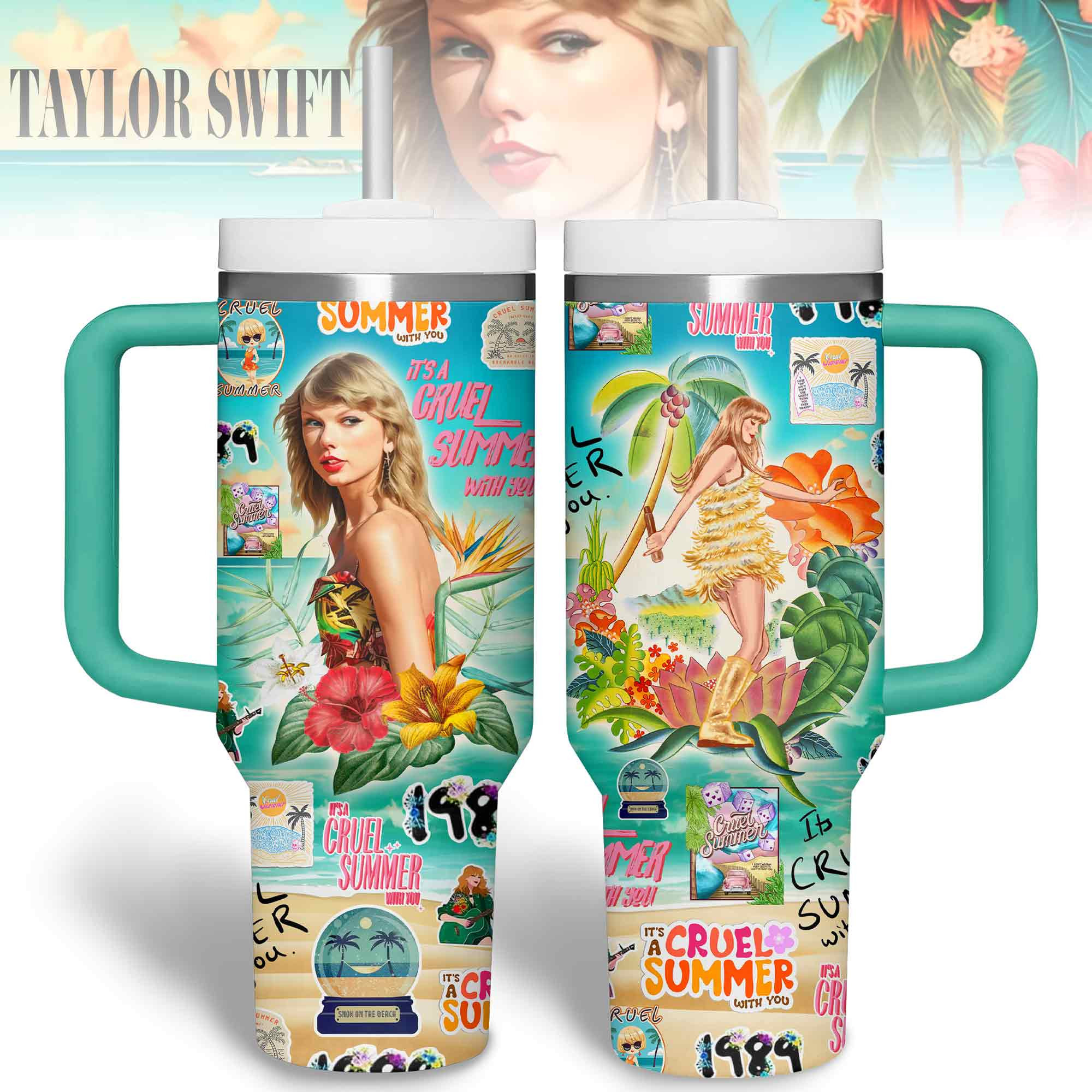 Taylor Swift Music Custom Stanley Cup 40 oz 30 oz Tumbler With Handle