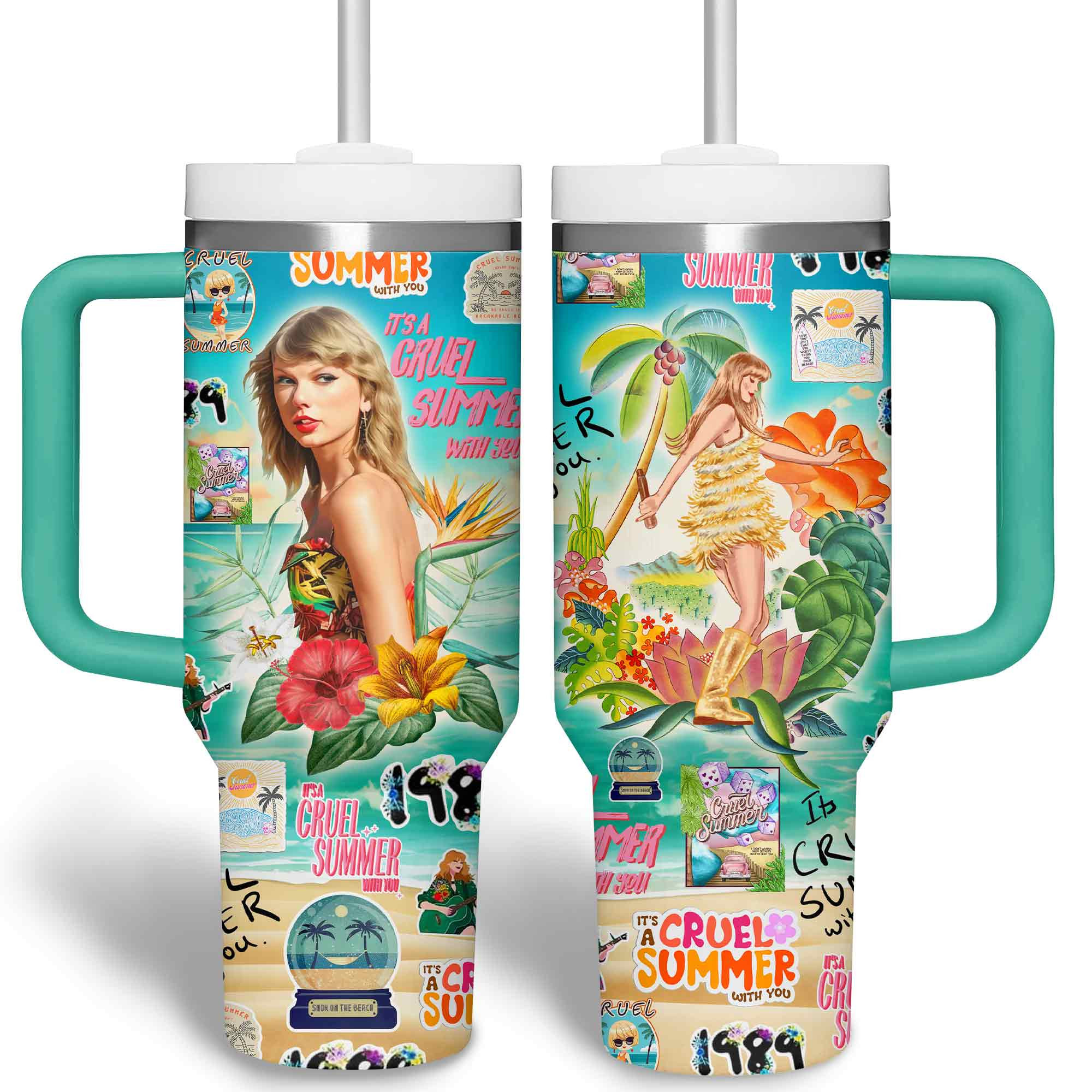 Taylor Swift Music Custom Stanley Cup 40 oz 30 oz Tumbler With Handle