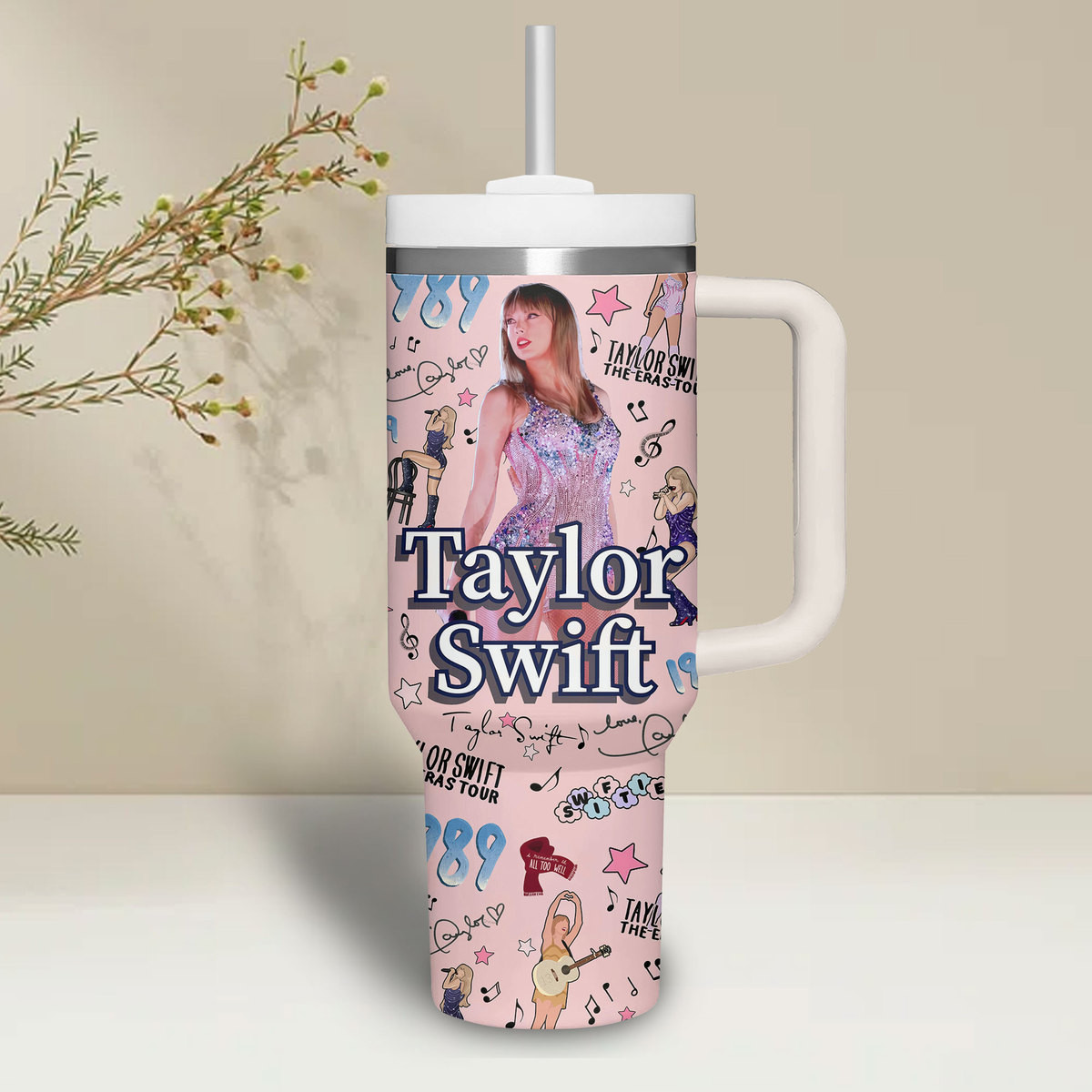 Taylor Swift Music Custom Stanley Cup 40 oz 30 oz Tumbler With Handle