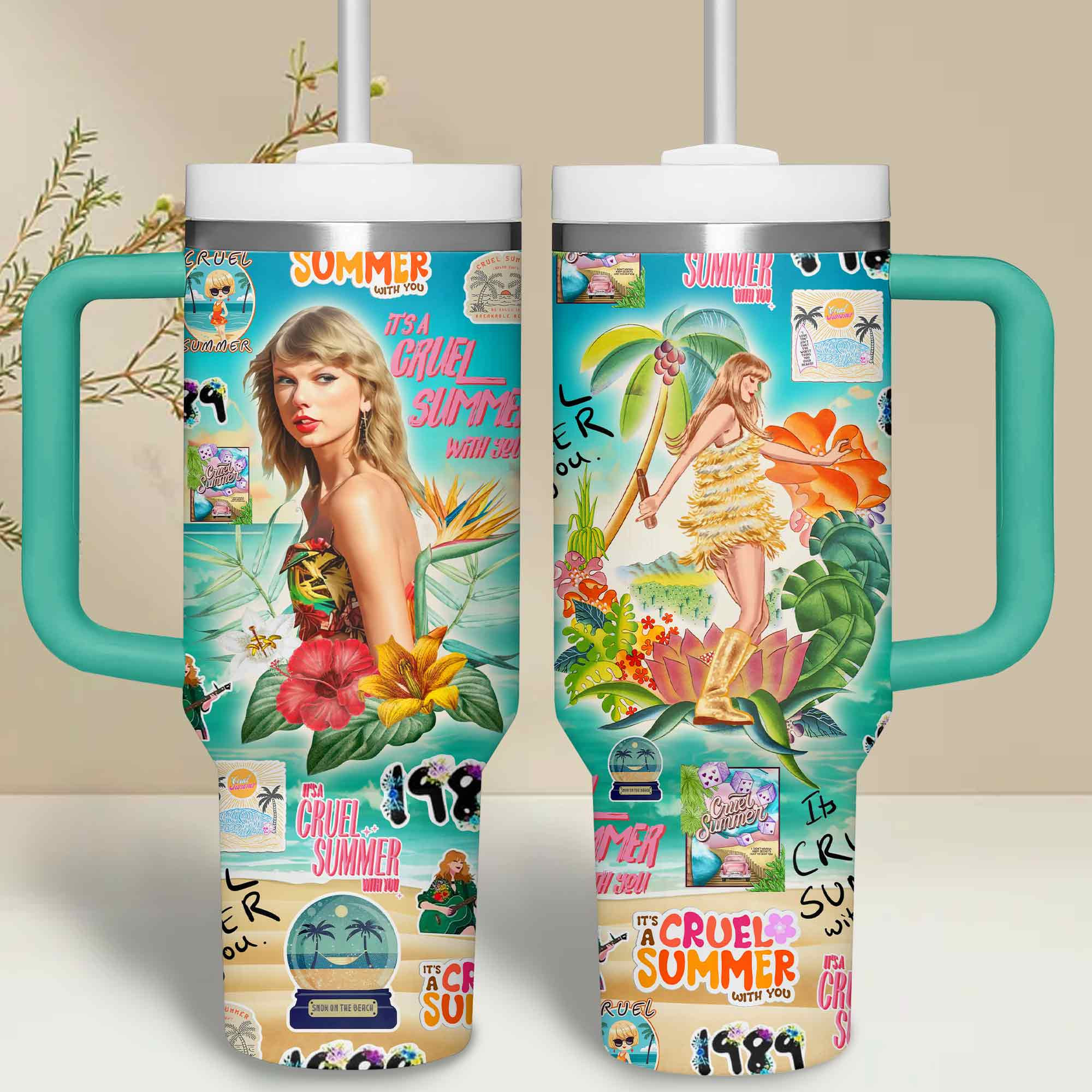 Taylor Swift Music Custom Stanley Cup 40 oz 30 oz Tumbler With Handle