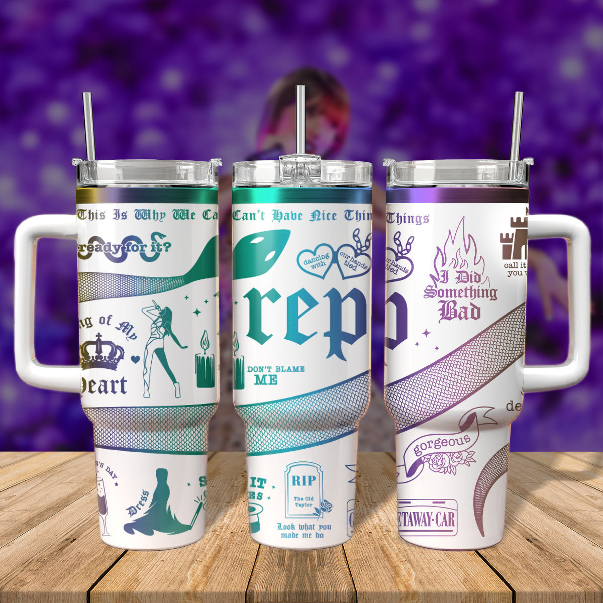 Taylor Swift Music Custom Stanley Cup 40 oz 30 oz Tumbler With Handle