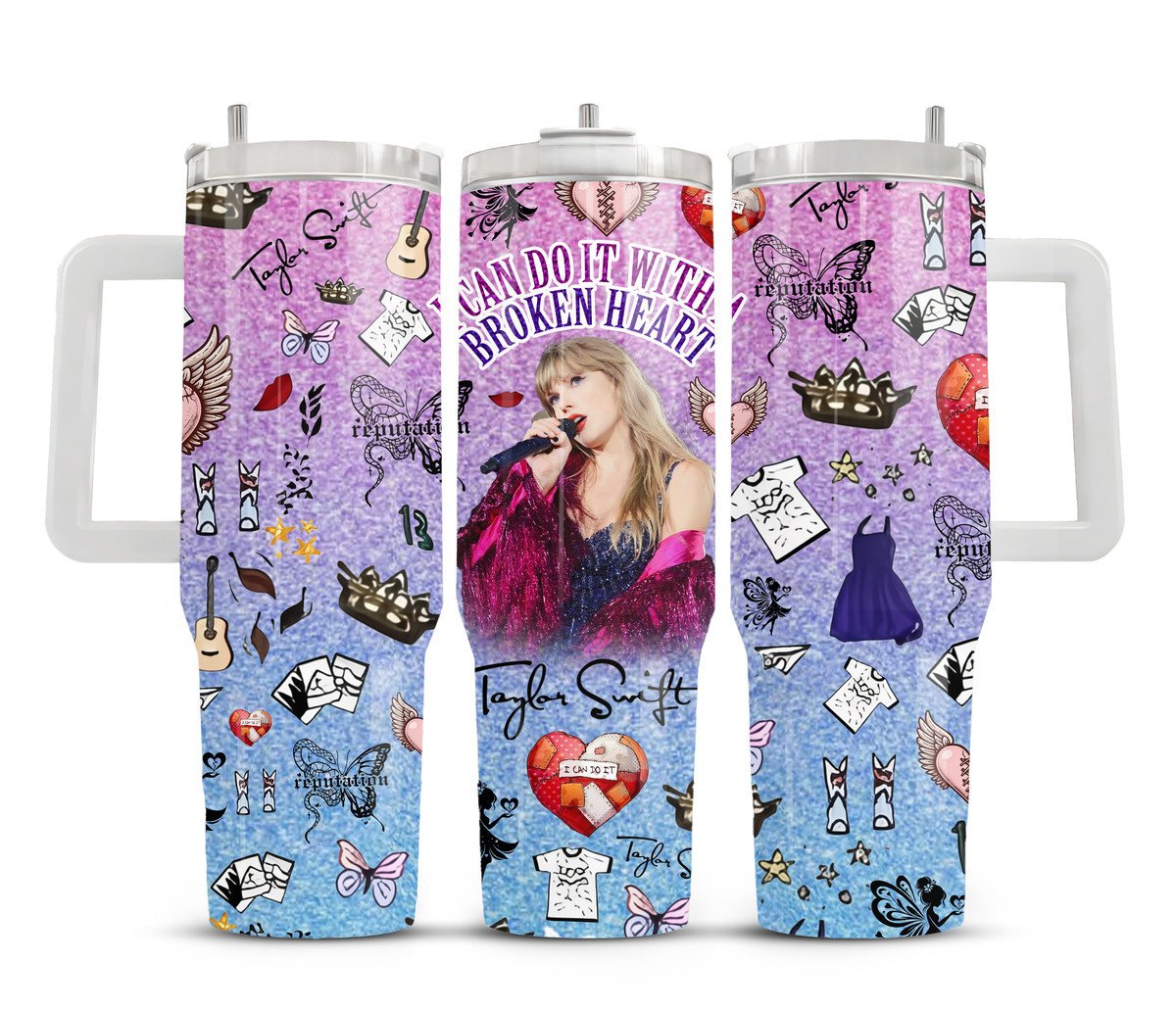 Taylor Swift Music Custom Stanley Cup 40 oz 30 oz Tumbler With Handle