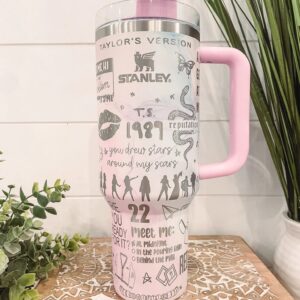 Taylor Swift Music Custom Stanley Cup 40 oz 30 oz Tumbler With Handle