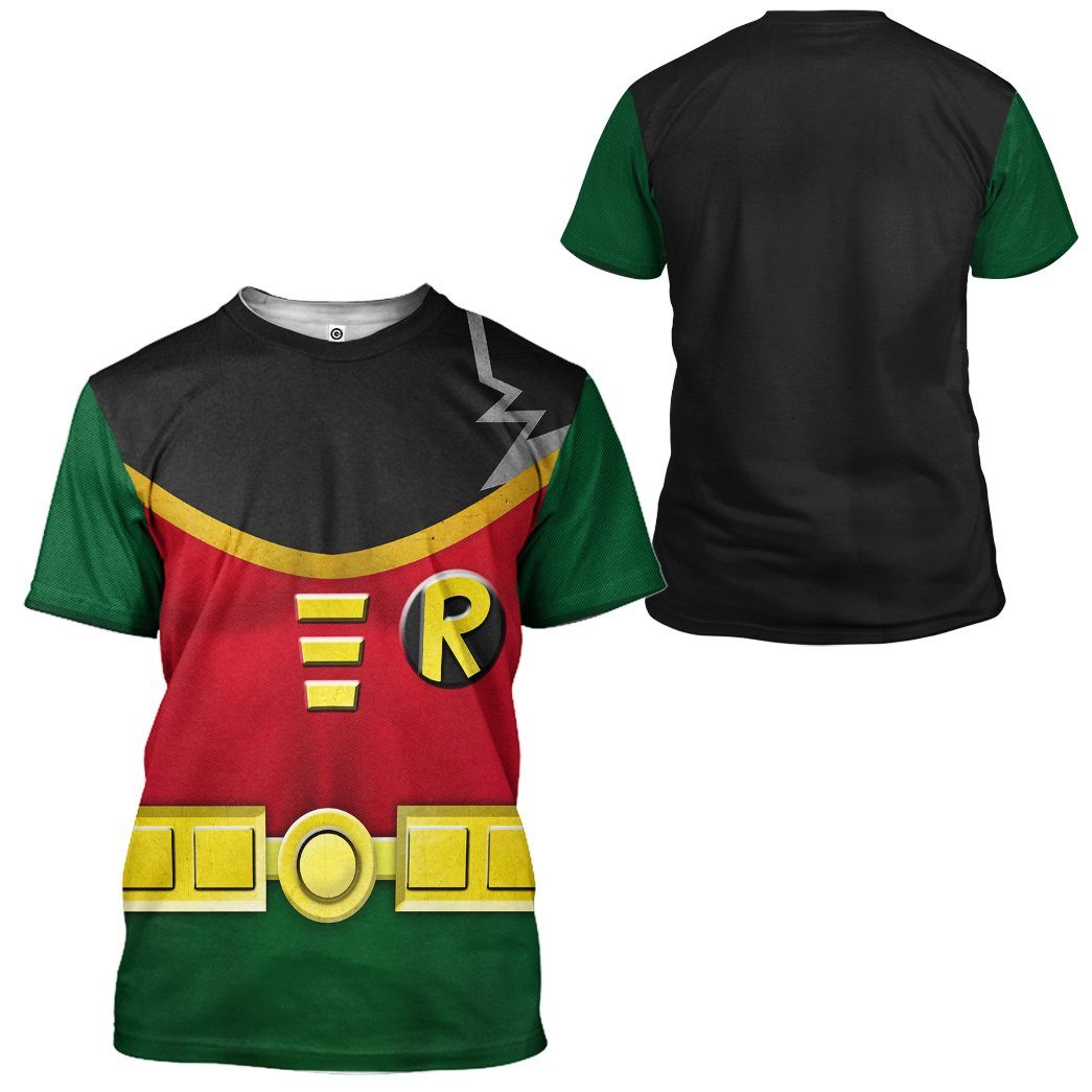 Teen Titan Robin Cosplay Costume Hoodie Sweatshirt T-Shirt Sweatpants Tracksuit - Stormmerch Exclusive